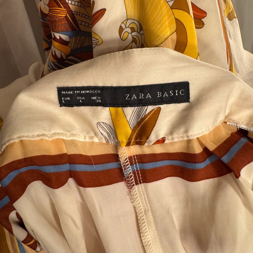 Zara Silk Wide Leg Pants - Picture 4 of 6